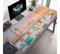 Tappetino per mouse Grande 120x60 cm Paesaggio Giallo Tappetino per mouse da gioco, Computer con Base in Gomma Antiscivolo, Scorrimento Facile, Impermeabile, Materiali Durevoli, Portatile PjY241 K-2