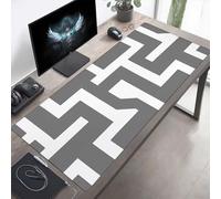 Tappetino per mouse Grande 1600x800x3mm Geometria Grigio Tappetino per mouse da gioco, Computer con Base in Gomma Antiscivolo, Scorrimento Facile, Impermeabile, Materiali Durevoli PjY6050 N-K