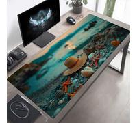 Tappetino per mouse Grande 1600x800x3mm Spiaggia Blu Tappetino per mouse da gioco, Computer con Base in Gomma Antiscivolo, Scorrimento Facile, Impermeabile, Materiali Durevoli, Portatile PjY7363 A-X