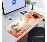 Tappetino per Mouse Grande 600x300x3 mm Mouse Pad Gaming XXL Animali Draghi Fiori Tappetino Mouse Gaming Tappetino Scrivania Antiscivolo Tenuta Stabile Migliora la Velocità e la Precisione