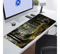 Tappetino per Mouse Grande 800x300x2 mm Mouse Pad Gaming XXL Alberi Giungla Tappetino Mouse Gaming Tappetino Scrivania Antiscivolo con Bordi Cuciti per PC Ufficio e Casa