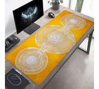 Tappetino per mouse Grande 800x300x3mm Boemia Giallo Tappetino per mouse da gioco, Computer con Base in Gomma Antiscivolo, Scorrimento Facile, Impermeabile, Materiali Durevoli, Portatile PjY7983 G-B