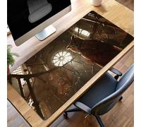 Tappetino per Mouse Grande 80x40 cm, Gaming Mouse Pad Gufo Giallo, con Fondo in Gomma Antiscivolo, per Mause Senza Fili, Laptop, Ufficio Casa, Lavabile, Arrotolabile, Regalo Uomo PjY1469 C-H