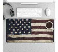 Tappetino per mouse grande, con bandiera americana, impermeabile, per tastiera e mouse, base in gomma antiscivolo, tappetino per mouse da gioco, per ufficio e casa, 30 x 60 cm