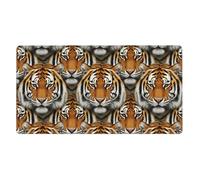 Tappetino per mouse grande con base in gomma antiscivolo per computer portatile da gioco, compatibile con Tiger Face, 16x29,5 pollici