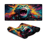 Tappetino per mouse grande con fantasia colorata di orangutan 40x90 cm tappetino per tastiera e scrivania migliora la precisione e la velocità parte inferiore in gomma per una presa stabile