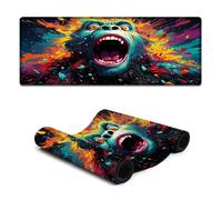 Tappetino per mouse grande con fantasia colorata di orangutan extra large 30x80 cm con tastiera e bordo cucito accessori per scrivania per computer base antiscivolo