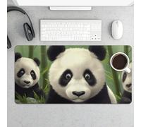 Tappetino per mouse grande, con grazioso panda protettivo, impermeabile, per tastiera e mouse, base in gomma antiscivolo, tappetino per mouse da gioco, per ufficio e casa, 30 x 60 cm