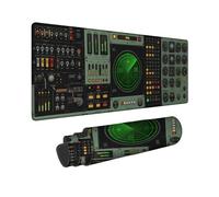 Tappetino per mouse grande da 30,5 x 81,3 cm | Pannello per cruscotto di aereo, tappetino per mouse esteso, stile Techwear, tema aereo, configurazione di gioco