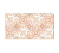 Tappetino per mouse grande da scrivania per computer desktop, protezione per computer portatile, tappetini per mouse da gioco compatibili con motivo geometrico moderno e lussuoso in oro rosa rosa per