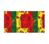 Tappetino per mouse grande da scrivania, protezione impermeabile per computer portatile, tappetino per mouse da gioco compatibile con la pittura di leone Judah Rasta Jamaica Reggae per scuola, ufficio