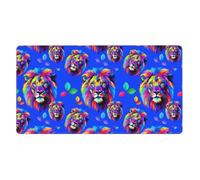 Tappetino per mouse grande da scrivania, tappetino per mouse da gioco impermeabile compatibile con la pittura ad di leoni, blocco per scrivere protettivo per computer per scuola, ufficio, c