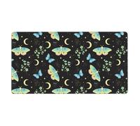 Tappetino per mouse grande da scrivania, tappetino per mouse da gioco impermeabile compatibile con la farfalla Goth Moon Moth, blocco per scrivere protettivo per computer per scuola, ufficio, casa, 16