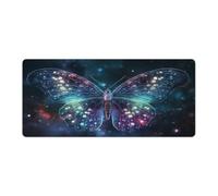 Tappetino per mouse grande Gmaing Art Star Butterfly con bordi cuciti 40x90cm tappetino da scrivania antiscivolo per laptop accessori per arredamento casa e ufficio
