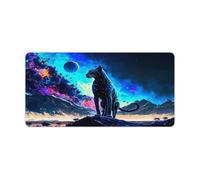 Tappetino per mouse grande Gmaing Neon Panther Tappetino per mouse grande 30x60cm Tappetino da scrivania con bordo cucito Accessori per scrivania per computer Base antiscivolo