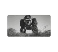 Tappetino per mouse grande Gorilla in the Grass 30,5 x 61 cm, impermeabile, antiscivolo, per tastiera da gioco, tappetino per mouse carino per computer portatile, casa, ufficio
