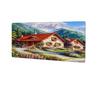 Tappetino per mouse grande Lscape Mountain House Tappetino da scrivania da gioco lungo in gomma antiscivolo Grande tappetino per tastiera del computer Mousepad Protezione impermeabile Tappetino per la