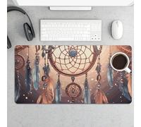 Tappetino per mouse grande, motivo acchiappasogni nativi americani, protezione impermeabile per tastiera e mouse, base in gomma antiscivolo, tappetino per mouse da gioco, per ufficio e casa, 30 x 60