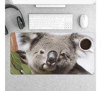 Tappetino per mouse grande, motivo koala, impermeabile, per tastiera e mouse, base in gomma antiscivolo, tappetino per mouse da gioco, per ufficio e casa, 30 x 60 cm