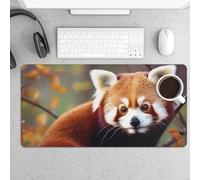 Tappetino per mouse grande, motivo panda rosso, impermeabile, tappetino da scrivania per tastiera e mouse, base in gomma antiscivolo, tappetino da scrivania, tappetino per mouse da gioco, per ufficio