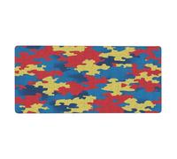 Tappetino per mouse grande, motivo puzzle puzzle, protezione per scrivania da ufficio con base antiscivolo, tappetino per mouse da gioco per scuola, ufficio, casa, 90,2 x 40,6 cm