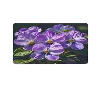 Tappetino per mouse grande, motivo: Violets in Bloom, tappetino da scrivania impermeabile, tappetino da scrivania per computer portatile, tappetino per scuola, ufficio, casa, 40,6 x 76,2 cm