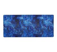 Tappetino per mouse grande, non lavabile, stile laser, per casa, ufficio, 80 x 30 cm, colore: blu
