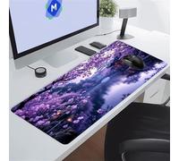 Tappetino per Mouse Grande Paesaggio Fantasy Giapponese Tappetino Mouse XXL Gaming 900x300x2 mm con Bordi Cuciti Migliora Precisione e Velocità Tappetino Scrivania Grande per Giochi e Ufficio