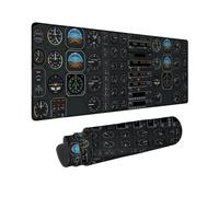 Tappetino per mouse grande per aeroplano, 30,5 x 81,3 cm | Tappetino per mouse esteso per aereo, tavola di volo tecnico, decorazione per appassionati di aereo, tappetino per tastiera