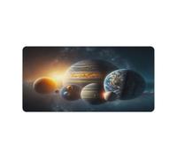 Tappetino per mouse grande Planets of The Solar base in gomma antiscivolo impermeabile e antimacchia adatto per PC MacBook laptop 30x60 cm