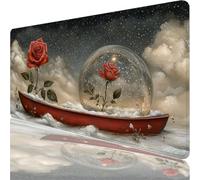 Tappetino per Mouse,Grande Tappetino Mouse XXL 700 x 400 x 3 MM,Mouse e Tastiera Beige Mouse Pad,Impermeabile,Testurizzato Premium,Tappetino Scrivania Antiscivolo per Giocatore/Ufficio Barca XF-274