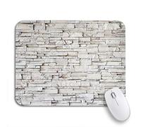 Tappetino per Mouse Gray Abstract Grey Brick Wall Modern Stone Architecture Barrier Mousepad Forma Rettangolare Tappetino Mouse Piccolo, per Scrivania, Laptop, 25 x 30cm