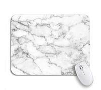 Tappetino per Mouse Gray Abstract White Marble Pattern Aged Antique Architecture Black Sottomano Facile da Pulire Lavabile Tappetino per Il Mouse Antiscivolo, per Gaming Mouse, Gioco, 25 x 30cm