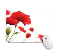 Tappetino Per Mouse Green Flower Many Red Poppies Angle Of Page Poppy Tappetino Mouse Gaming Personalizzato Confortevole Tappetino Mouse Piccolo, Per Scrivania, Gioco, 25 x 30cm