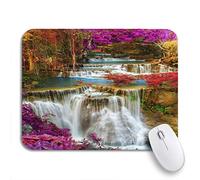 Tappetino Per Mouse Green Scenery Beautiful Waterfall In Deep Tropical Nature Tappetino Mouse Gaming Personalizzato Base Antiscivolo In Gomma Sottomano, Per Casa, Computer, 25 x 30cm