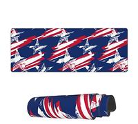 Tappetino Per Mouse Grunge American Flag Stars Tappetini Mouse Antipolvere Mousepad Forma Rettangolare, Per Ufficio, Scrivania, Laptop, 80x30cm