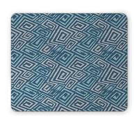 Tappetino per Mouse Grunge Rhythmic Ancient Labyrinth Style Elements Motifs Illustration Pattern Tappetino Mouse Gaming Lavabile Sottomano, per Computer, Laptop, Scrivania, 25x30cm