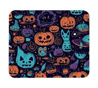 Tappetino per Mouse Halloween Cat Pumpkin Tappetino Mouse Gaming Antipolvere Base Antiscivolo in Gomma Sottomano, per Laptop, Casa, Scrivania, 25x30cm