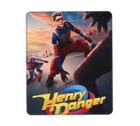 Tappetino per mouse Henry Danger con bordo cucito, compatibile con computer e laptop, base in gomma antiscivolo, tessuto in lycra lavabile,