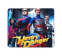 Tappetino per mouse Henry Danger con bordo cucito, compatibile con tutti i computer e laptop, base in gomma antiscivolo, tessuto in lycra lavabile.