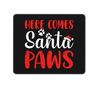 Tappetino per Mouse Here Comes Santa Paws Desk Mat Migliora Precisione E velocità Protezione Scrivania da Ufficio Multifunzione Mousepad per Gaming Ufficio Laptop 25X30Cm