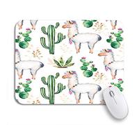 Tappetino Per Mouse High Watercolor Cactus Plants Flowers And Lama For Your Tappetino Per Il Mouse Antiscivolo Portatile Tappetino Mouse Piccolo, Per Scrivania, Laptop, 25 x 30cm