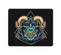 Tappetino per Mouse Horned Mon-Ster with Eyeglasses Tappetino per Mouse da Gioco Lavabile Tappetino Mouse Gaming con Bordi Cuciti Mousepad per Pc Computer Portatile Mac 25X30Cm