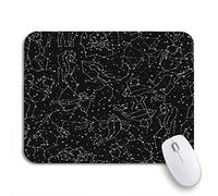 Tappetino per Mouse Horoscope all Zodiac Signs in Constellation Line And Stars Mousepad Forma Rettangolare Portatile Tappetino per Il Mouse Antiscivolo, per Gaming Mouse, Computer, 25 x 30cm
