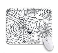 Tappetino per Mouse Horror Halloween of Spiders On Webs Hand Pattern Drawn Tappetino per Il Mouse Antiscivolo Antipolvere Confortevole Tappetino Mouse Piccolo, per Ufficio, Gioco, 25 x 30cm