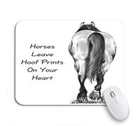 Tappetino per Mouse Horse Walking Away Pencil Drawing This of The Back Tappetino Mouse Gaming Confortevole Tappetino Mouse Piccolo, per Computer, Gaming Mouse, 25 x 30cm