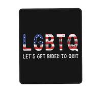 Tappetino per Mouse I Support LGBTQ Let's Get Biden To Quit Tappetino Mouse Piccolo Personalizzato Portatile Sottomano, per Computer, Laptop, Gaming Mouse, 25x30cm