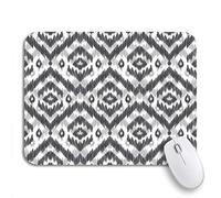 Tappetino Per Mouse Ikat Large Gray For Summer And Pattern Modern Sottomano Impermeabile Confortevole Tappetino Mouse Gaming, Per Scrivania, Casa, 25 x 30cm