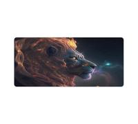 Tappetino per mouse Il re leone della giungla lavabile di alta qualità antiscivolo impermeabile con bordi cuciti per giochi ufficio casa 40x90cm