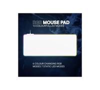 Tappetino per mouse illuminato - DELTACO GAM-079-W - Extra-large 360x900 mm - 6 effetti luminosi - USB